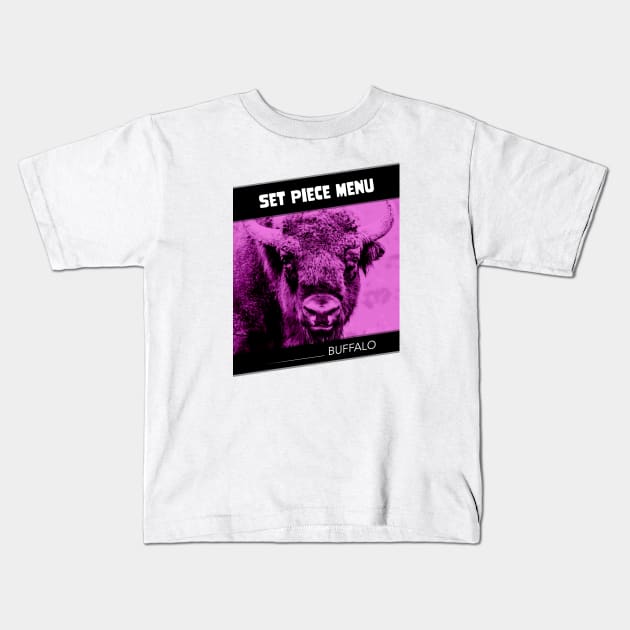 SPM Buffalo Bison Pink Kids T-Shirt by Set Piece Menu Podcast